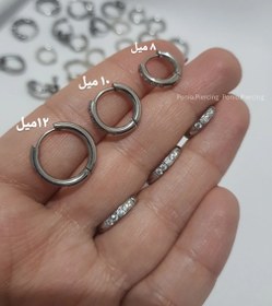 تصویر پیرسینگ حلقه ای نگین دار 