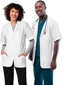 تصویر Adar Universal Mens Lab Coats - Short Sleeve 31&#34; Consultation Lab Coat 