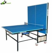تصویر میز پینگ پنگ چرخدار MDF خام مدل TM108 Raw MDF wheeled ping pong table model TM108