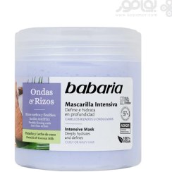 تصویر ماسک مو باباریا مدل ONDAS &RIZOS مناسب موهای فر و مجعد BABARIA CURLY OR WAVY HAIR INTENSIVE MASK