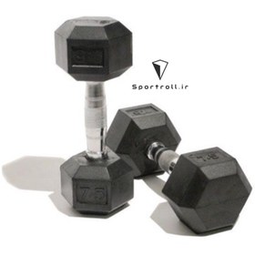 تصویر دمبل ۶ ضلعی ۲ عددی 