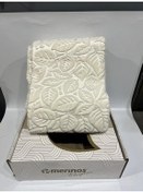 تصویر پتوی یک نفره سفید پتو تک ظریف اورجینال Merinos 