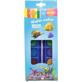 تصویر آبرنگ 12 رنگ ووک 1212 WOKE آبرنگ-12-رنگ-ووک-1212-woke