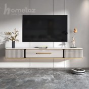 تصویر میز تلویزیون دیواری مدل بیوتا از فلز استیل 