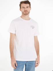 تصویر تی‌شرت راحتی مردانه با لوگوی اصلی، سفید برند Tommy Hilfiger Men's Original Logo Lounge T-Shirt, White