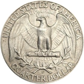 تصویر سکه آمریکا نقره کوارتر دلار آمریکا 1960 