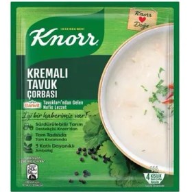 تصویر سوپ آماده خامه ای کنور طعم مرغ 65 گرم Knorr cream soup, chicken flavor, weight 65g