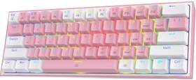 تصویر کیبورد مکانیکال گیمینگ ردراگون مدل K617 FIZZ Redragon K617 FIZZ Pink & White Gaming Keyboard