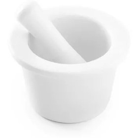 تصویر هاون زعفران چینی زرین سفید ا Zarin Iran White 2 Piece Porcelain Mortar-And-Pestle Zarin Iran White 2 Piece Porcelain Mortar-And-Pestle