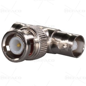 تصویر فیش بی ان سی REFACO BNC MALE TO Double Female Copper Pin RF2130 