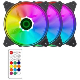 تصویر فن کیس گیم مکس مدل RQ300 بسته ۳ عددی 