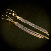 تصویر گوشواره آویز طلا 4.09 گرم 