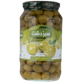 تصویر زیتون شور سبز دشت مقدار 1000 گرم ا Sabz Dasht Salty Olive 1000 gr Sabz Dasht Salty Olive 1000 gr