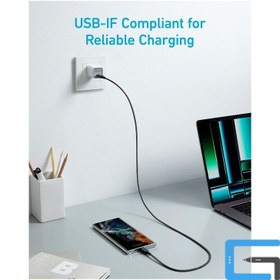 تصویر کابل شارژ Anker مدل USB-C to USB-C طول ۱.۸ متر 