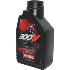 تصویر روغن موتور چهار زمانه برند موتول 300V (MOTUL) یک لیتری 