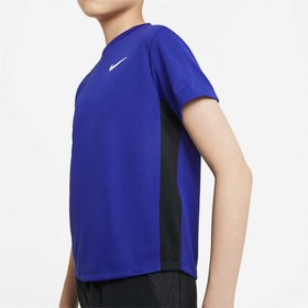 تصویر تی شرت تنیس بچگانه نایک NikeCourt Dri-FIT Victory- آبی 