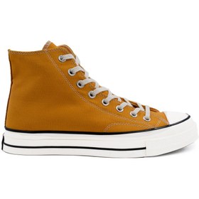 تصویر کفش کانورس ساق بلند خردلی مدل چاک 1970 Converse chuck 