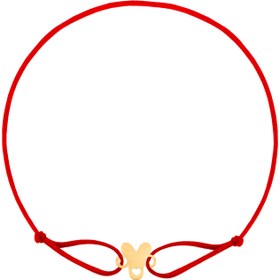 تصویر دستبند طلا نخی حرف Y 