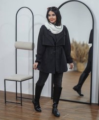 تصویر بارانی مدل پوپر - مشکی / سایز ۱ از ۳۶ تا ۴۲ 