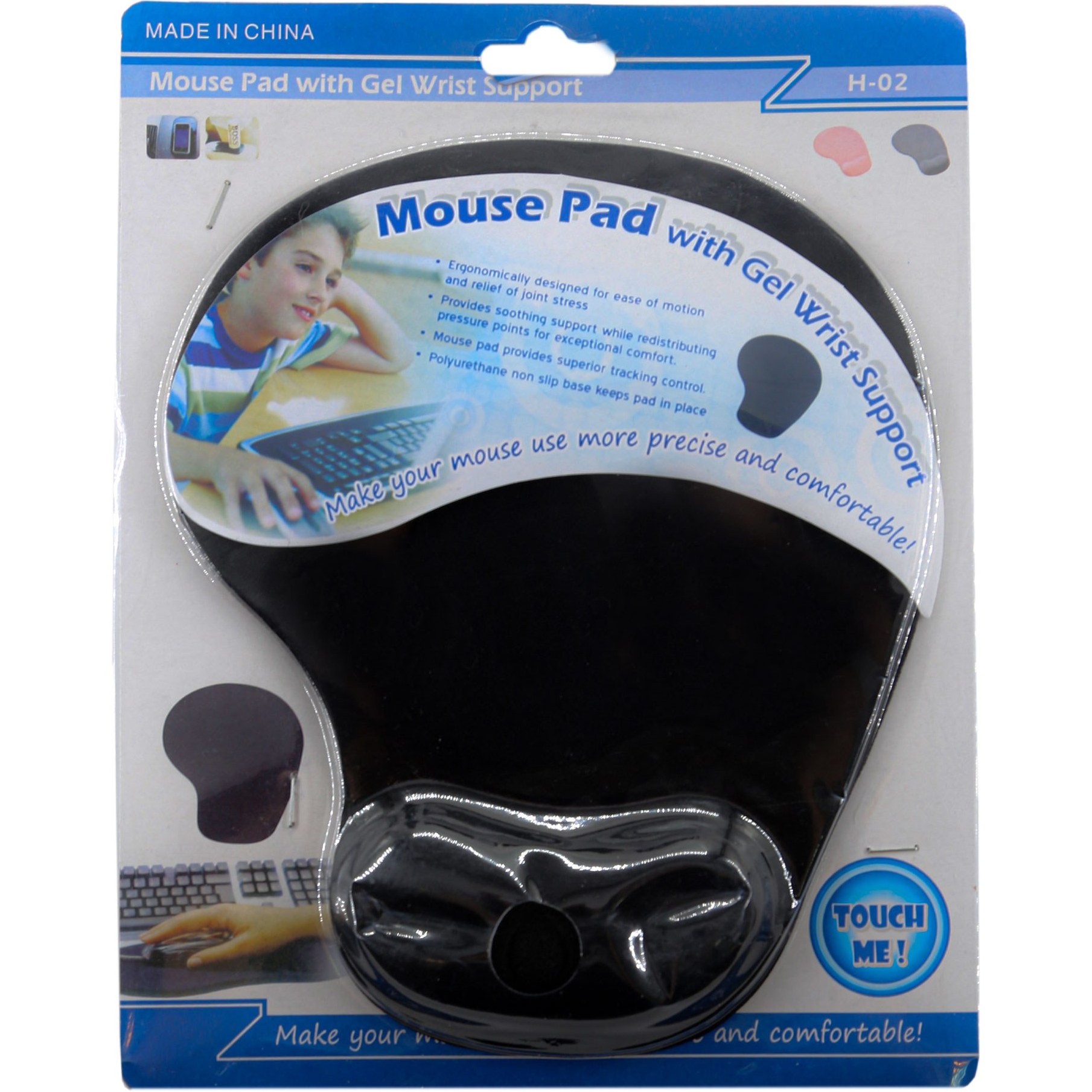 Mouse Pad With Gel Wrist Support H-02