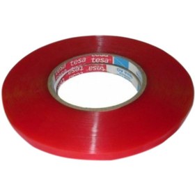 تصویر چسب دو طرفه سلولزی قرمز TESA 0.6mm Red cellulose double sided 0.6mm 50m adhesive