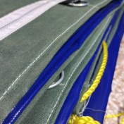 تصویر چادر کانتینری برزنتی 3در4 نیسان درجه یک با دوخت سفارشی 