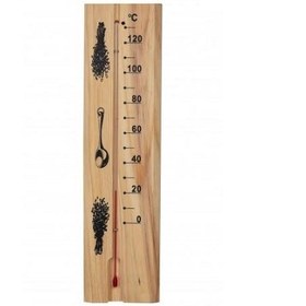 تصویر دماسنج سونا خشک با بدنه چوبی 