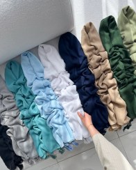 تصویر شال ساده نخ پنبه منگوله دار ۴۲۱۶ 