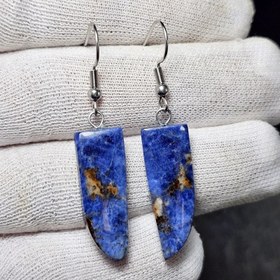 تصویر گوشواره سنگ طبیعی سودالیت معدنی کد 36706 