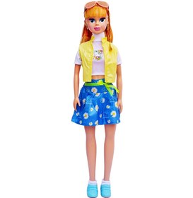 تصویر عروسک باربی ۱۰۶ سانتی‌متری مدل جلیقه دامن 