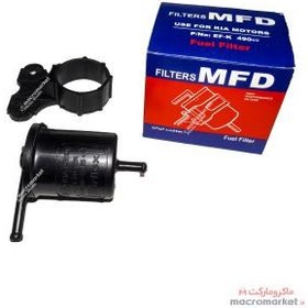 تصویر فیلتر و صافی بنزین پلیمری یک سر کج MDF مدل EF-K 490 مناسب پراید 