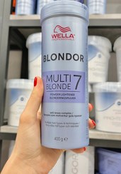 تصویر پودر دکلره ولا مدل مولتی بلوند حجم 400 گرمی Wella 