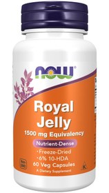 تصویر ژل رویال ناو 60 عددی Now Royal Jelly 1500Mg