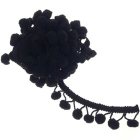 تصویر یراق پم پم مشکی مدل Y4987 طول 3 متر 