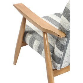 تصویر مبل تک نفره مدل مینیمال چوبی 