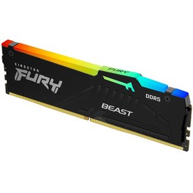 تصویر رم کینگستون مدل FURY Beast DDR5 RGB 32GB Kingston FURY Beast DDR5 RGB 32GB