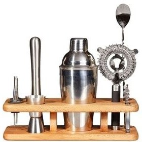 تصویر شیکر و ست کوکتل مجموعه ایستاده چوبی اورجینال Eysigo 