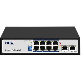 تصویر سوئیچ شبکه HRUI مدل HR100-AF-8L2GN ا HRUI switch HR100-AF-8L2GN HRUI switch HR100-AF-8L2GN