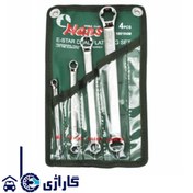 تصویر ست آچار دو سر رینگی E هنس 4 عددی مدل 160104M 