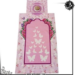 تصویر سجاده و جانماز طرح پروانه یاسی 