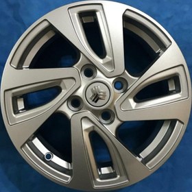 تصویر رینگ فابریک سایز ۱۴ (۱۰۰×۴) نقره‌ای(۰۵۹) (تیبا،ساینا)اروند Original wheel size14"(4×100) (059) silver Arvand