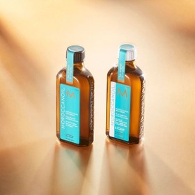 تصویر Moroccanoil روغن مراقبت از مو حاوی روغن آرگان سبک درخشش طبیعی برای موهای نازک و رنگ شده 100میل 