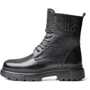 تصویر بوت مردانه چرم مدل لاجر رنگ مشکی 