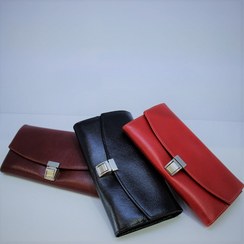 تصویر کیف پول دستی زنانه چرم طبیعی مدل V-04 