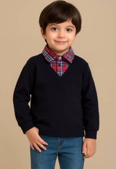 تصویر بلوز دو یقه پسرانه - سایز 