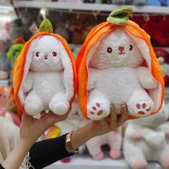 تصویر عروسک خرگوش سوپرایزی سایز ۲۵ سانت نارنجی 