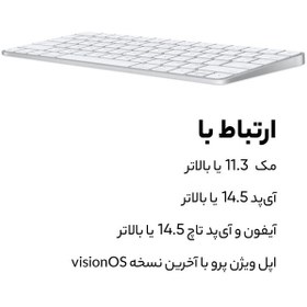 تصویر کیبورد اپل مدل Magic Keyboard MK2A3LL/A US-English 2021 