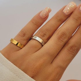 تصویر انگشتر کارتیه لاو استیل 