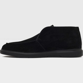 تصویر NISSHIN-TR - Erkek Hakiki Deri Siyah Bot 