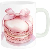 تصویر ماگ پاد آفرین مدل شیرینی ماکارون پاپیونی کیوت فانتزی پینترستی کد 672 